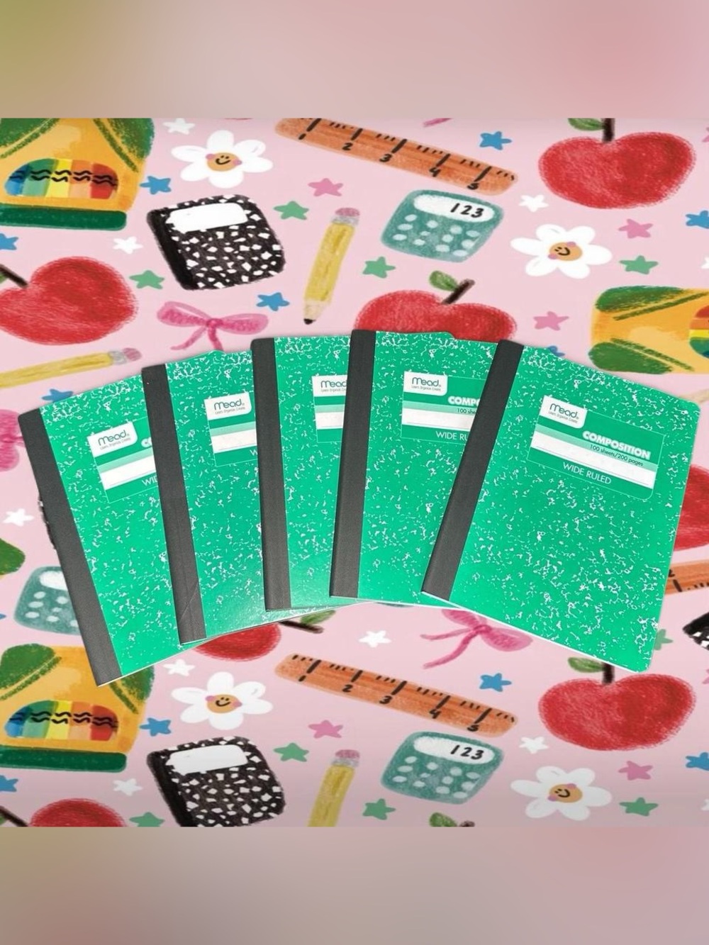 Green Composition Notebooks - Wide Ruled (Pack)